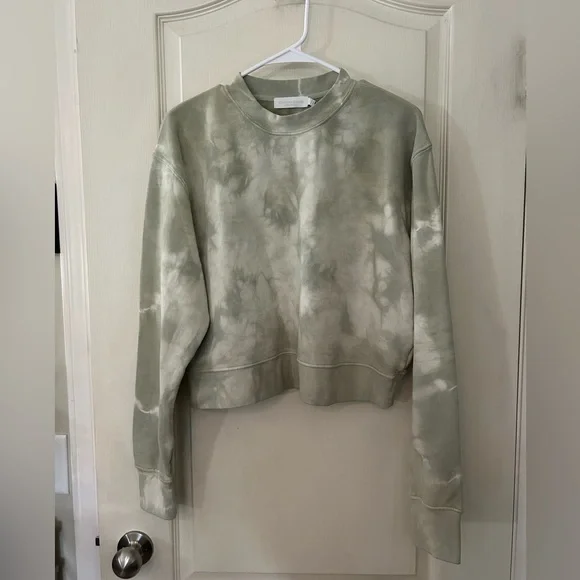 🌟 HP 🌟 NWT Jonathan Simkhai Eucalyptus Tie-Dye Sweatshirt - Picture 1 of 8